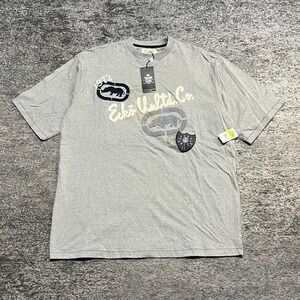 NWT Ecko UNLTD T Shirt Mens XL Gray Oversized Rhino Hip-Hop Skater Vintage Y2K